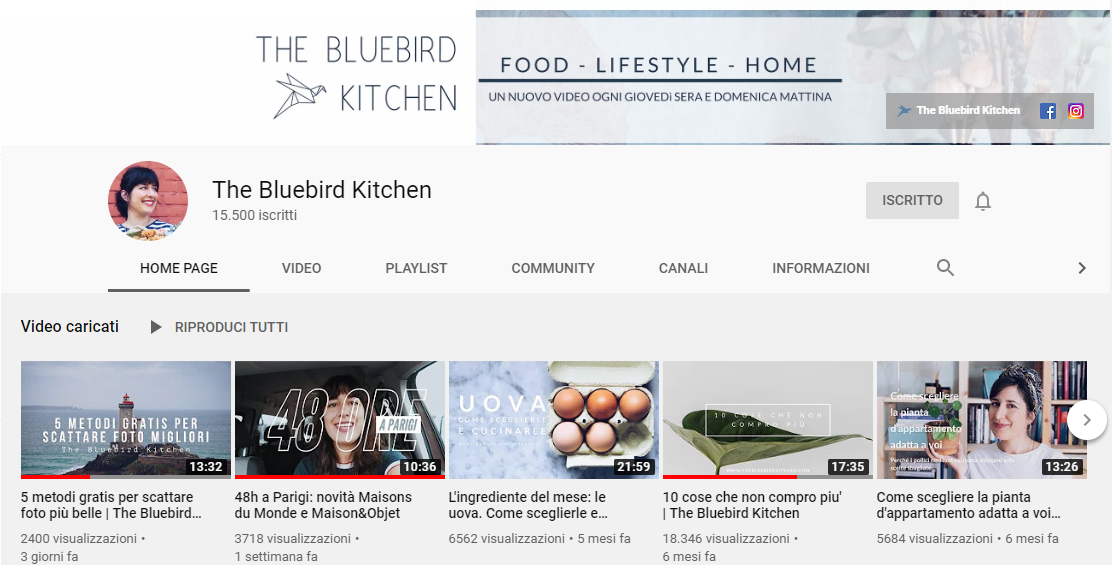 The Bluebird Kitchen canale Youtube