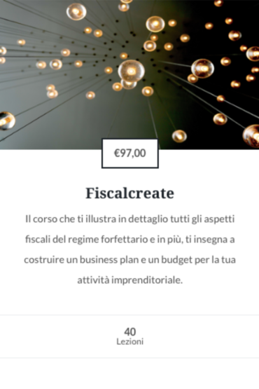Corso online Fiscalcreate