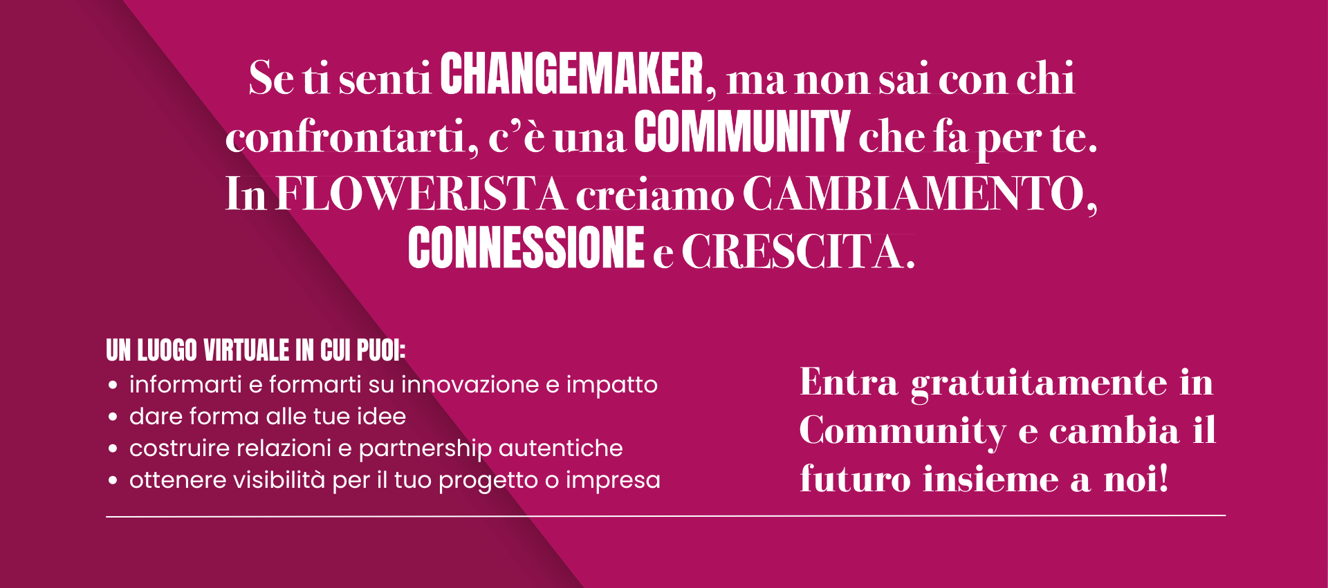 Community manifesto team flowerista durante un evento della Community