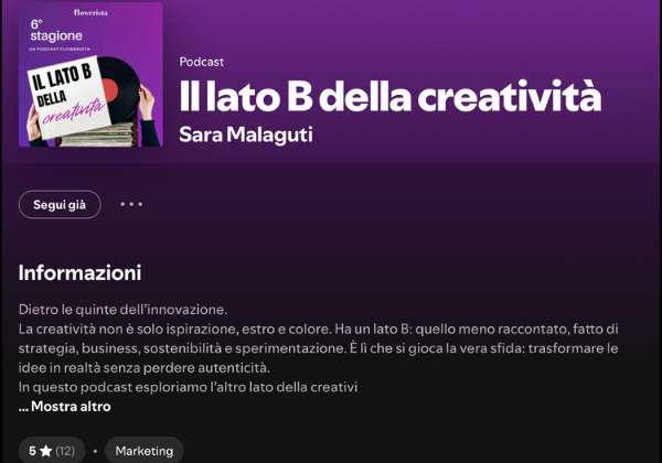 Il lato B della Creatività Spotify podcast Il lato B della Creatività Spotify podcast